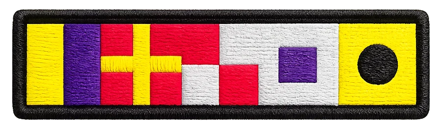 Divid: Badge mit farbigen Signalflaggen